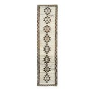 1970s Vintage Turkish Oushak Diamond Wool Runner 83x343