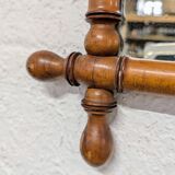 Miroir ancien en bois tourné