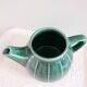 Tea set (teapot + cup & saucer) green glazed ceramic