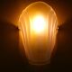 Frosted glass wall light in Art Deco style from the 1980s.