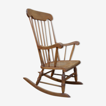 Former vintage beech rocking chair from the 1960s