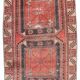Antique Classic Red Black Persian Runner Rug, 103x287Cm