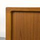 Low Teak Sideboard with Tambour Doors from CFC Silkeborg, 1970s