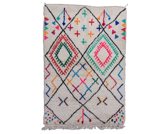 Carpet Beni Ouarain patterns Azilal 125x185 cm