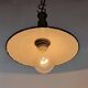 Industrial Blue Enamel Military Pendant Lamp with Cast Aluminium Top, 1960s