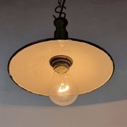 Industrial Blue Enamel Military Pendant Lamp with Cast Aluminium Top, 1960s