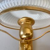 Applique vintage laiton et opaline