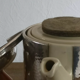 Teapot art deco thermos Bauscher Weiden silver metal and Bakelite feet 1930's
