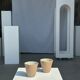 Set of 2 cups / mug Indonesian ceramic (matte brown)