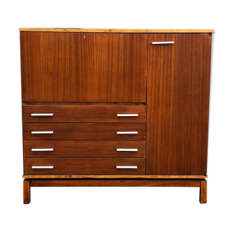 Storage cabinet with desk Marcel Gascoin for Alvéole 1950