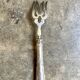 Dessert fork, service cutlery in silver engraved "CR"