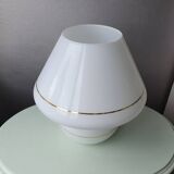 All-glass mushroom lamp with golden lines
