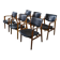 Set of 6 Scandinavian armchairs in leather and rosewood by Gondo Gravesen for Atelier Bondo Gravesen Snedkerier 1960s.