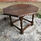 Old octagonal coffee table wood turned feet vintage