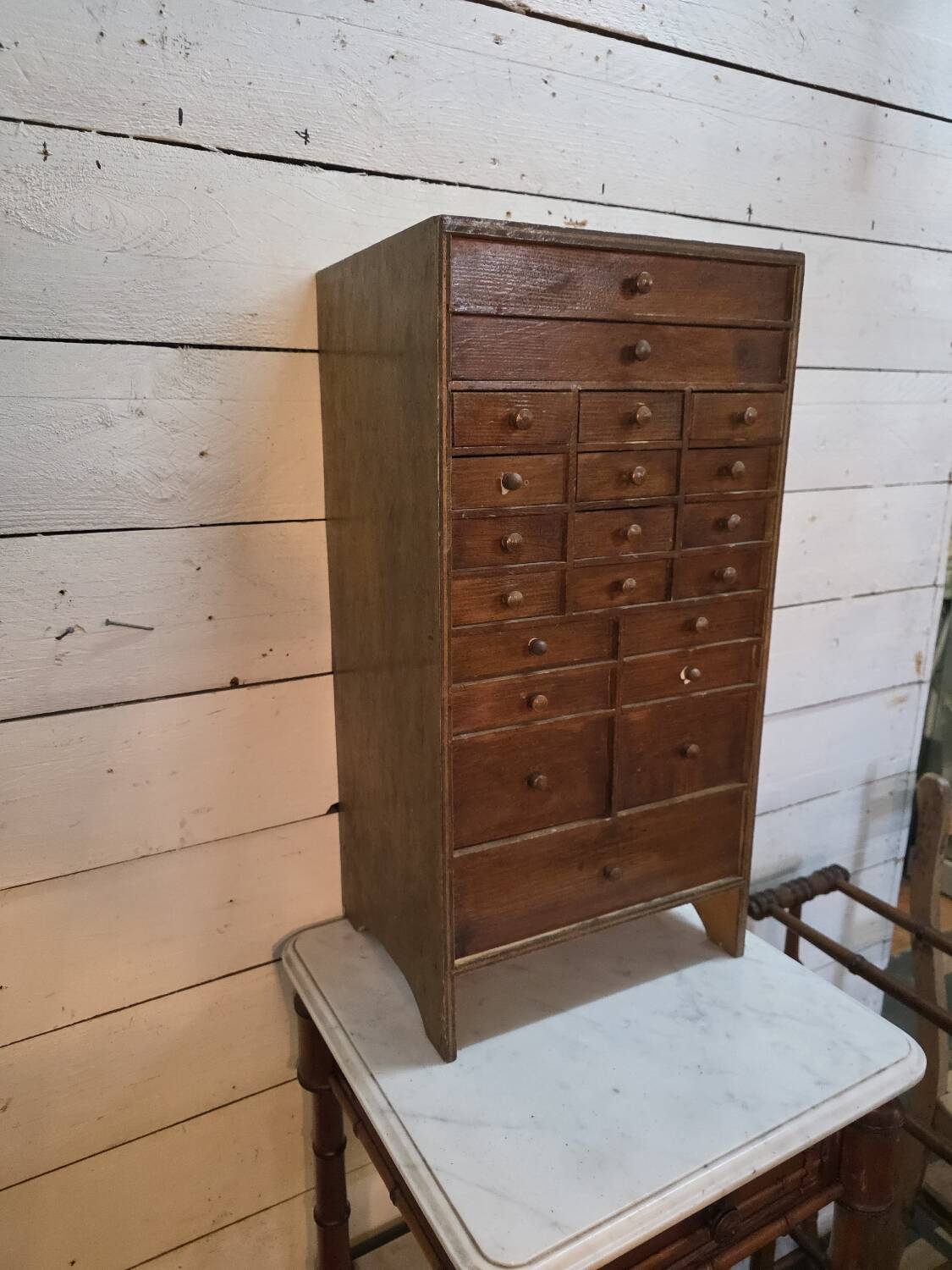 Watchmaker's workshop cabinet with drawers