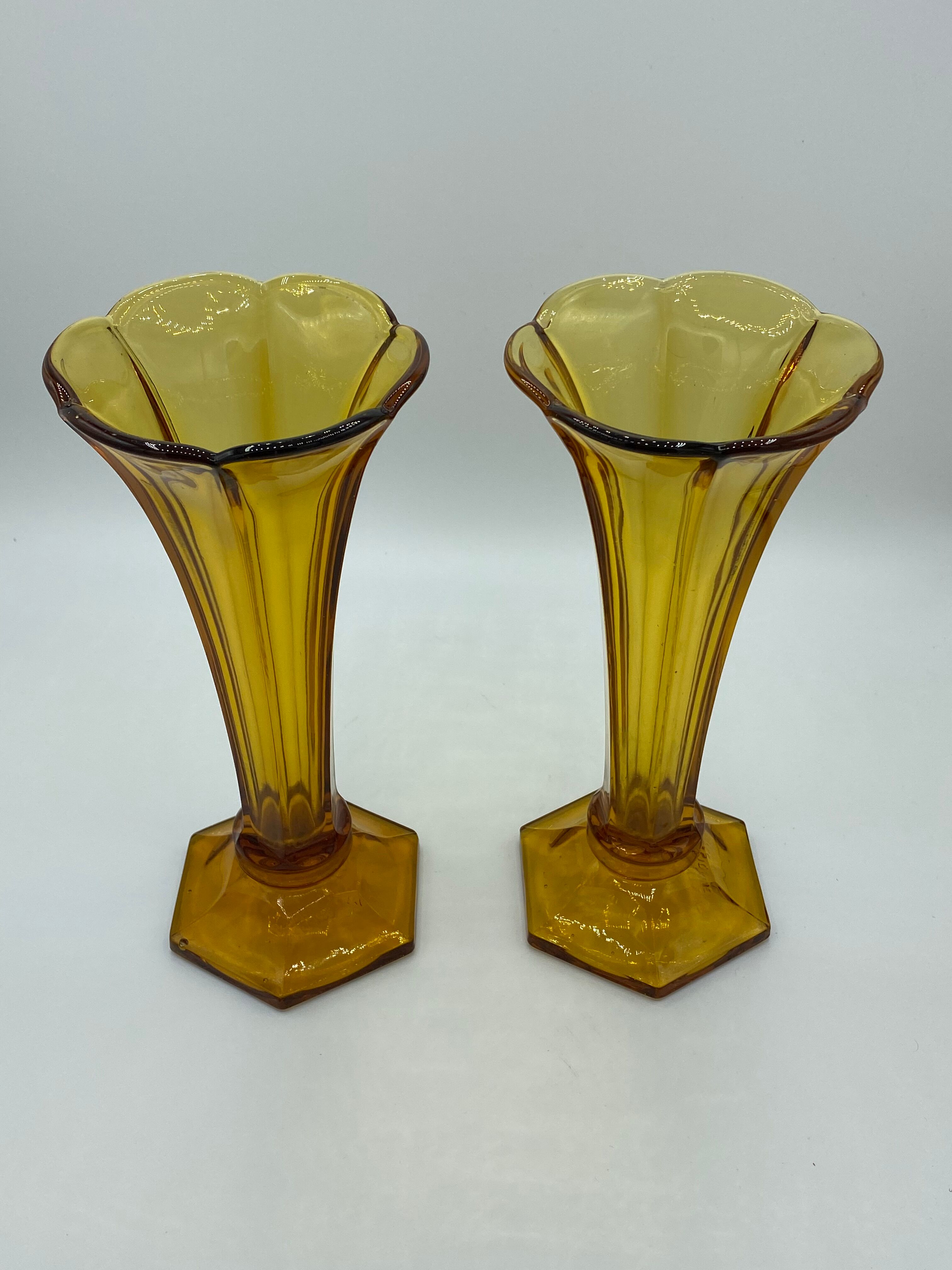 Pair of Val Saint Lambert vases