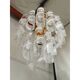 Murano Glass Virgola Chandelier in Venini Style, Multicolor