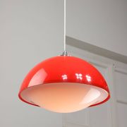 Italian Space Age Pendant in Plexiglass and Chrome, 1970s