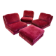 Vintage armchairs and pouf