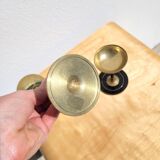 Pair of brass candlesticks or candle holders