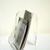 1970 plexiglass vintage design magazine rack