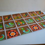 Vintage fabric 1970 70's france 114 / 186 cm