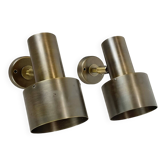 set of 2 Brass Spot elements ceiling wall Lights by OMI Lighting Germany, 1970s