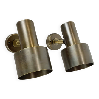 set of 2 Brass Spot elements ceiling wall Lights by OMI Lighting Germany, 1970s