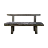 French primitive oak bench 1950