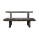 Banc primitif français en bois de chêne 1950