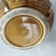 Corn cob slipware jug – gilded highlights