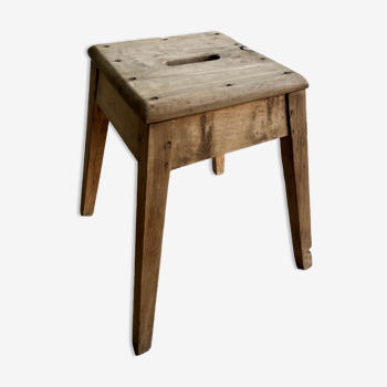 Old wooden workshop stool