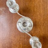 English triple chandelier in silver-plated metal – Made in England