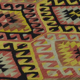 Area kilim rug ,vintage wool turkish handknotted kilim, 290 cmx 155 cm rug