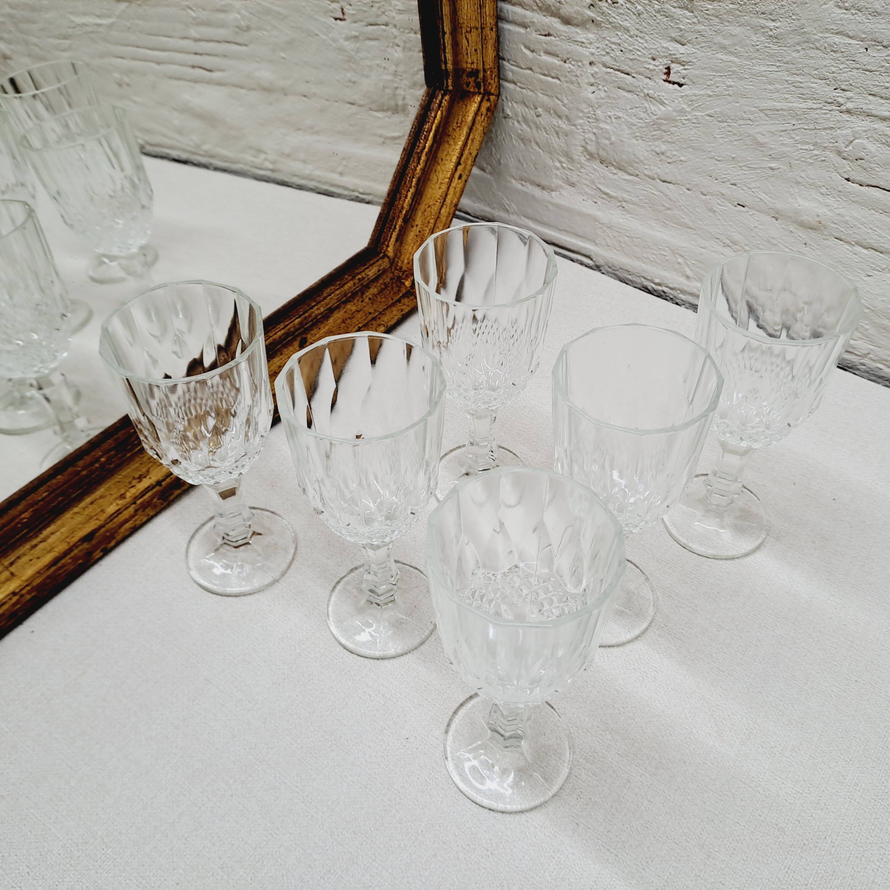 Set 6 verres digestif verre ciselé