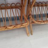 Pair of vintage rattan bedsides