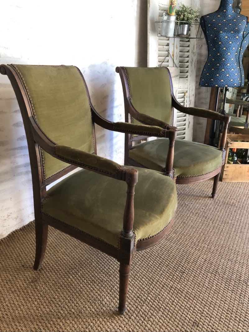 Pair of antique armchairs