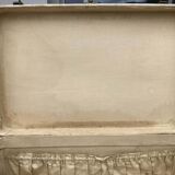 Vintale white leather suitcase