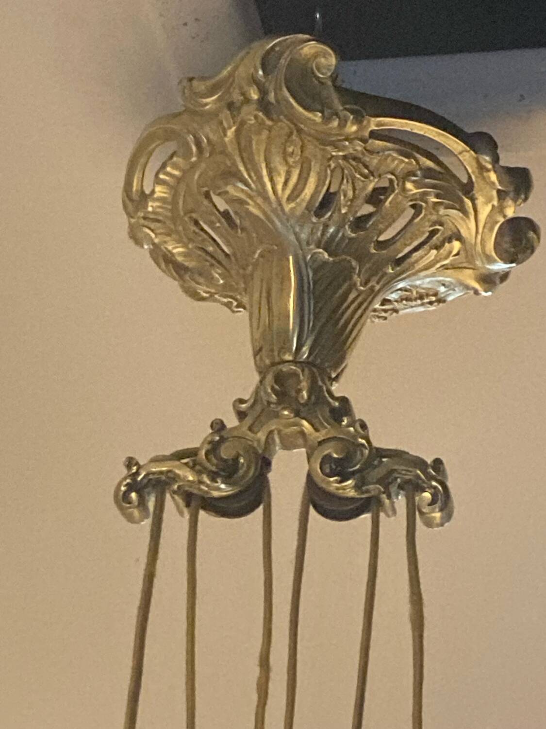 Lustre monte et baisse bronze ancien