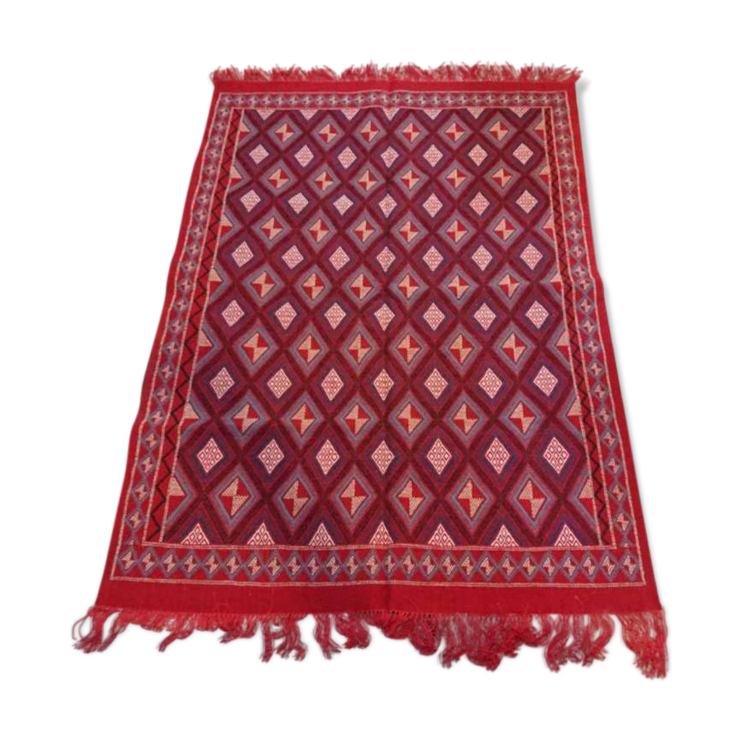 Red mergoum carpets woven by hand 172x240cm