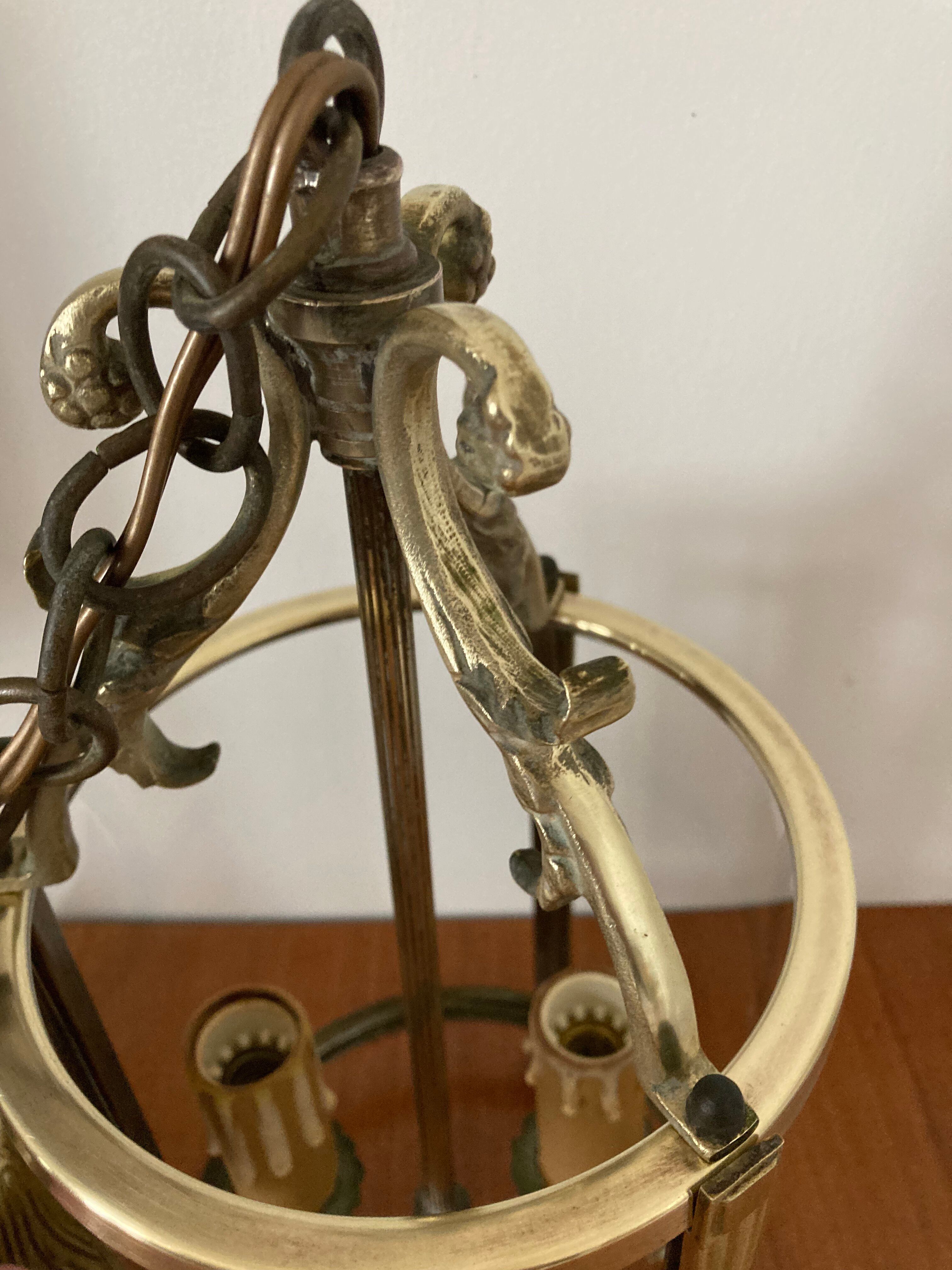 Vestibule lantern, gilded bronze, Louis XVI style