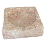 Vintage pinkish beige marble ashtray