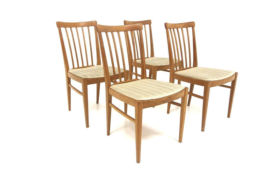 Set of 4 "Herregården" chairs, Carl Malmsten, Sweden, 1960