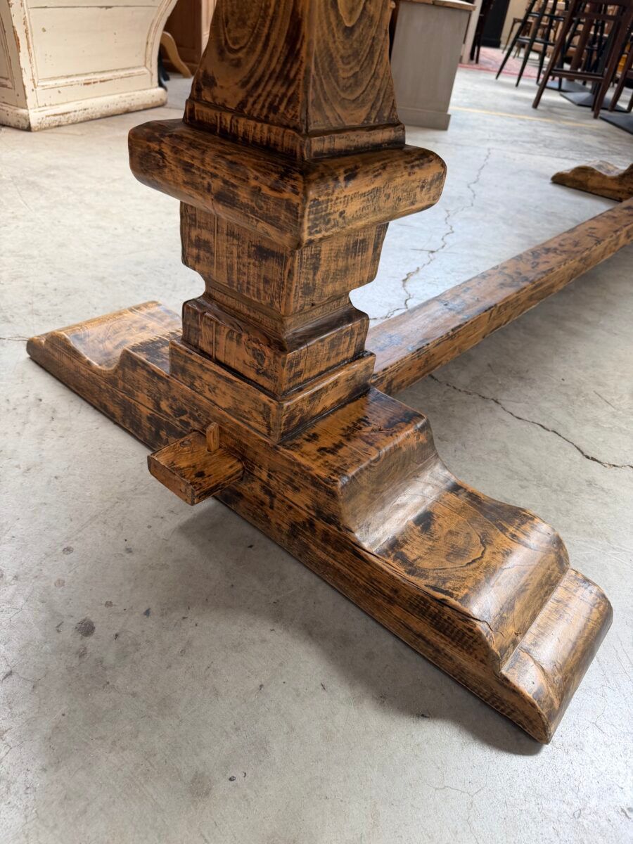 Large monastery-style table in aged fir.