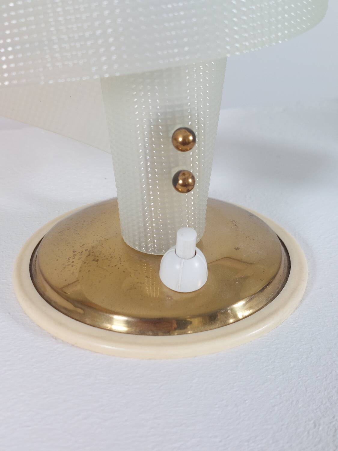 Pair of vintage mid century spiral decor table bedside lamps geru