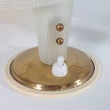 Pair of vintage mid century spiral decor table bedside lamps geru