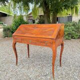 Louis xv period marquetry sloping desk, 18th century stamped criaerd