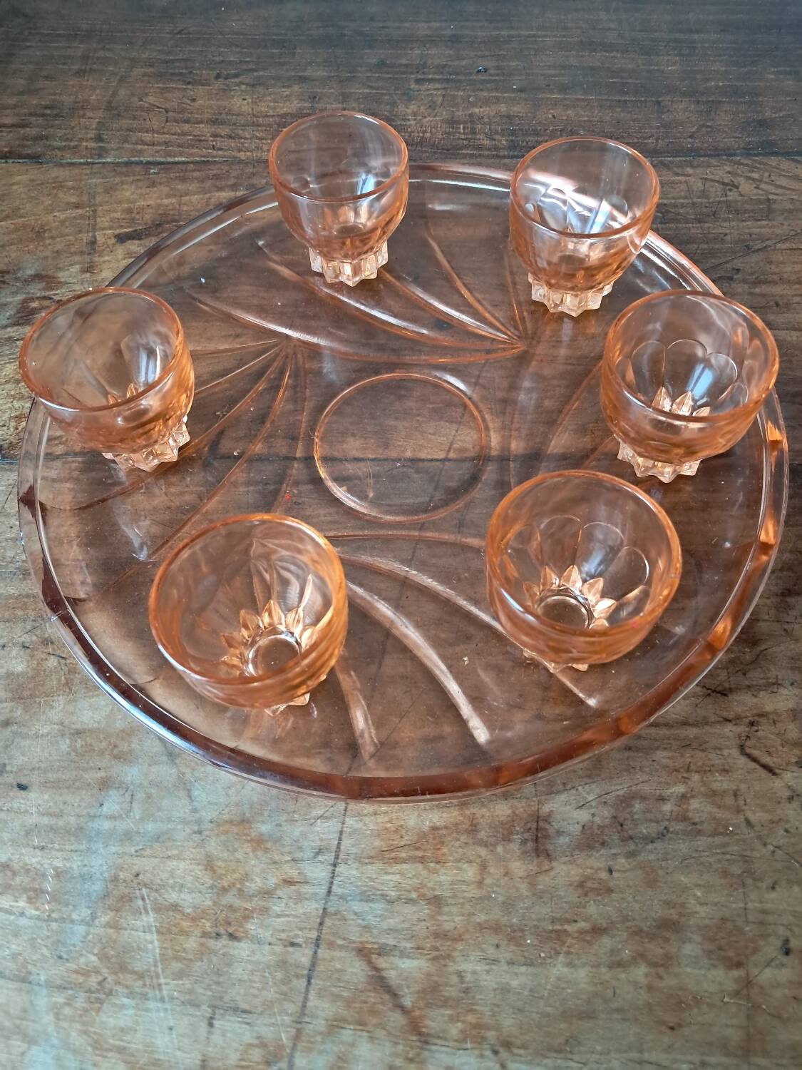 Pink alcohol service, 1960s