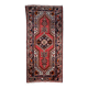 Tapis persan Hamadan vintage fait main 93 cm x 196 cm années 1970