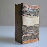 Brutalist stoneware vase by Louis Hudson circa 1950-1970